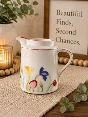 Prelude International Floral Creamer Pitcher Made in Japan Vintage